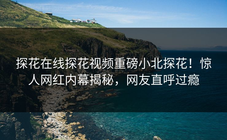 探花在线探花视频重磅小北探花！惊人网红内幕揭秘，网友直呼过瘾  第1张