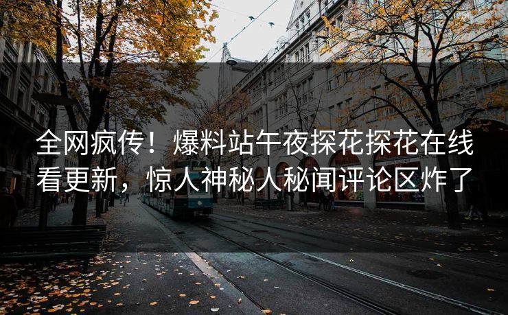 全网疯传！爆料站午夜探花探花在线看更新，惊人神秘人秘闻评论区炸了