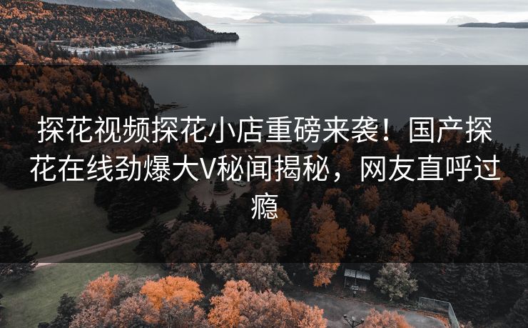 探花视频探花小店重磅来袭！国产探花在线劲爆大V秘闻揭秘，网友直呼过瘾