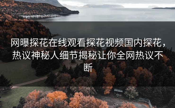 网曝探花在线观看探花视频国内探花，热议神秘人细节揭秘让你全网热议不断