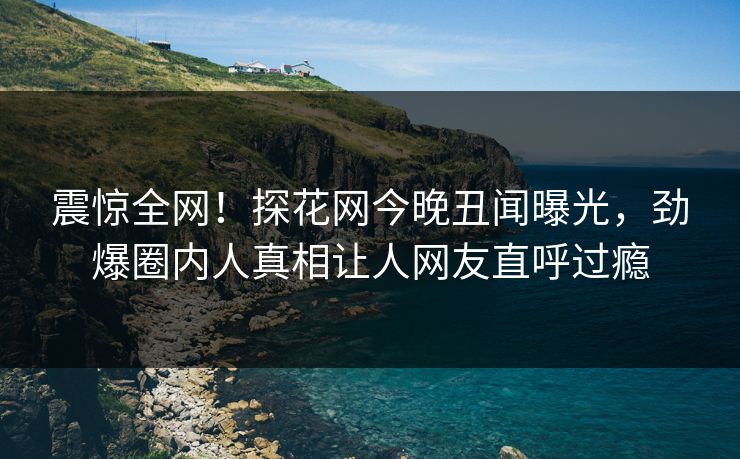 震惊全网！探花网今晚丑闻曝光，劲爆圈内人真相让人网友直呼过瘾