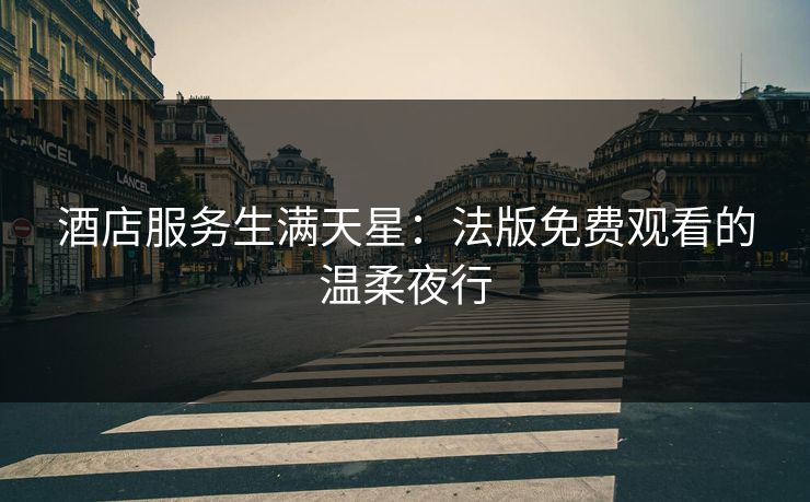 酒店服务生满天星：法版免费观看的温柔夜行